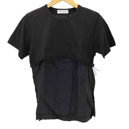 ローブドシャンブルコムデギャルソン robe de chambre COMME des GARCONS 02SS 切替 コットン クルーネック 半袖Tシャツ レディース