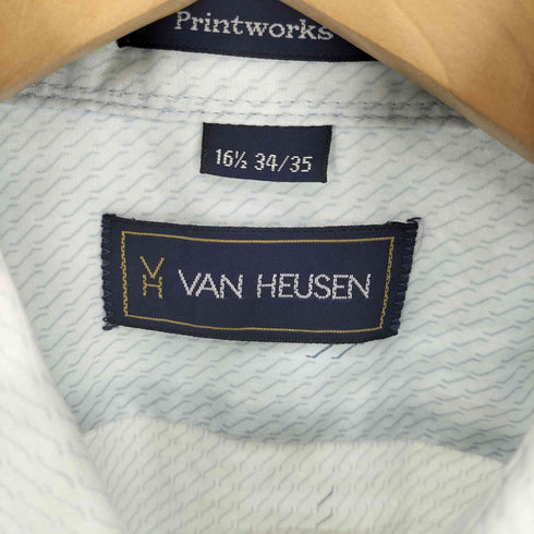 ヴァンヒューゼン VAN HEUSEN Print Works 総柄 レギュラーカラー L/S シャツ メンズ 16 1/2