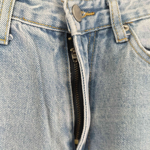 フロントダメージデニムパンツ レディース JPN:S