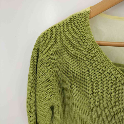 アメリ AMERI MEDI BACK SHEER KNIT TOPニット レディース