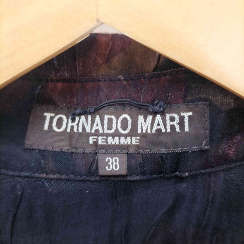 トルネードマートファム TORNADO MART FEMME 総柄光沢シャツ レディース JPN:38