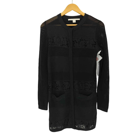 ダイアンフォンファステンバーグ DIANE VON FURSTENBERG 花柄レース ウール ロングカーディガン レディース import:S