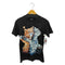 MR BIG 両面プリントTシャツ ネコ CAT 宇宙柄 レディース import:S