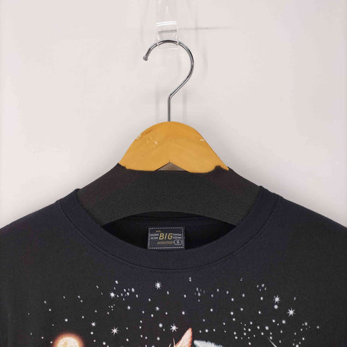 MR BIG 両面プリントTシャツ ネコ CAT 宇宙柄 レディース import:S