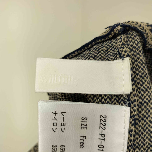 ウィルフリー willfully ジャガードニットパンツ レディース FREE