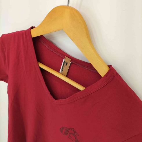 ジョンガリアーノ JOHN GALLIANO Vネック ビジュー装飾 S/S Tシャツ メンズ 46