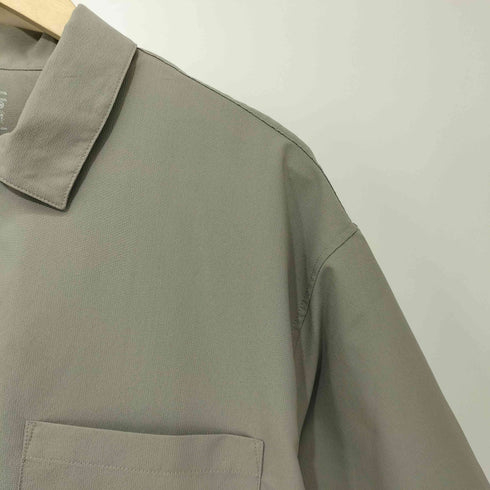ムジルシリョウヒン 無印良品 かぜを通す ワイド5分袖 布帛ポロシャツ メンズ JPN:L