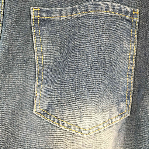 KENVIBE パッチワークスターワイドカーゴデニムパンツ メンズ JPN:XL