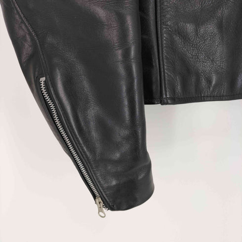 バンソン VANSON USA製 COMET コメット 裏地チェック ホースハイド シングル ライダースジャケット メンズ US:38