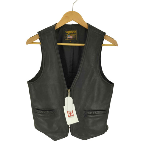 バンソン VANSON 90S USA製 ロケットTALON レザー ベスト メンズ US:38