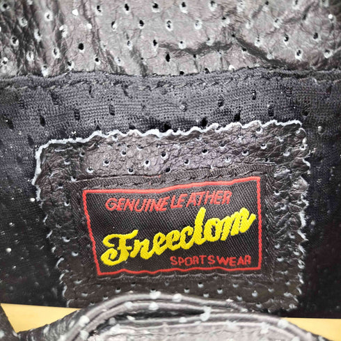 FREEDOM ボールジップ パンチング バッファローレザー S/S ジャケット 水牛革 メンズ import:L