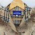 バーバリーブルーレーベル BURBERRY BLUE LABEL ラクーンファー メルトン ショートダッフル 裏地ノバチェック レディース JPN:36