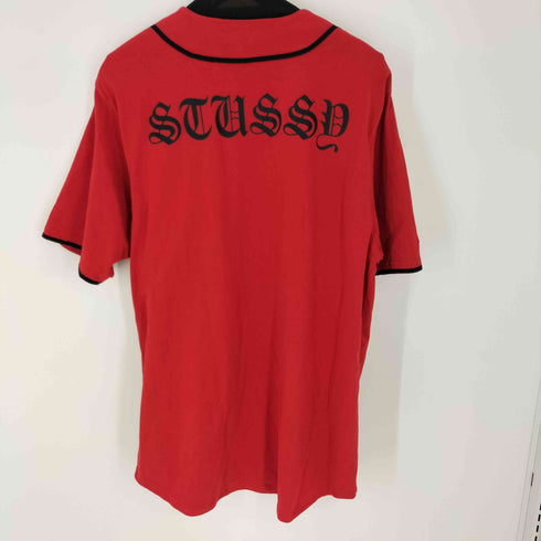 ステューシー Stussy 00S ベースボールシャツ ロゴプリント メンズ import:XL