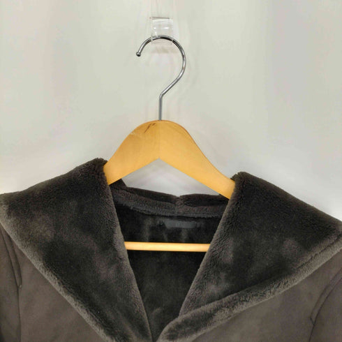ユニクロ UNIQLO ムートンタッチ フーデット コート レディース import:M