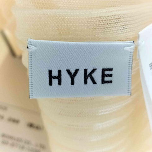 ハイク HYKE SHEER WIDE RIBBED SWEATER BUSTIER TOP Cream レディース FREE