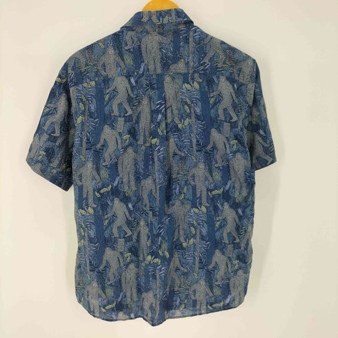 エディーバウアー Eddie Bauer S/S 総柄シャツ ビックフット ボタンダウン レディース import:M