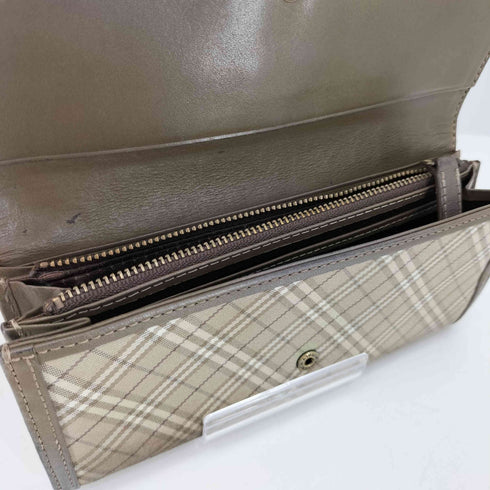 バーバリーブルーレーベル BURBERRY BLUE LABEL メタルロゴ ノバチェック 長財布 レディース
