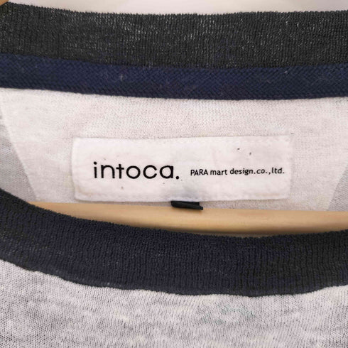 intoca ボーダー リネン デザインスリーブ シアーカットソー レディース JPN:1