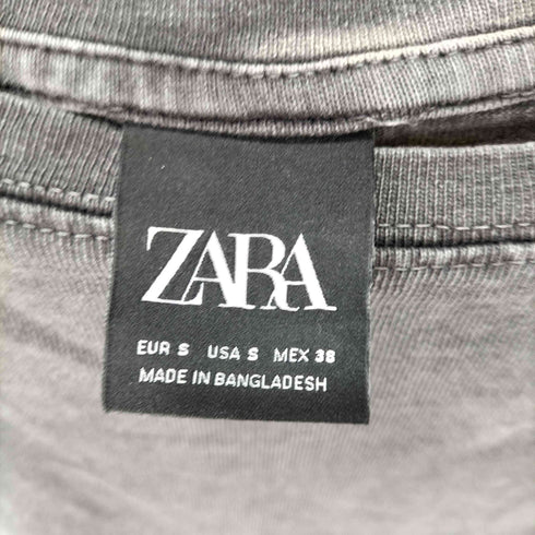 ザラ ZARA 製品染めTシャツ アームポケット メンズ import:S