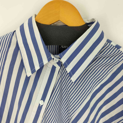 Aleum アシンメトリー ストライプシャツ オーバーサイズ レディース ONE SIZE