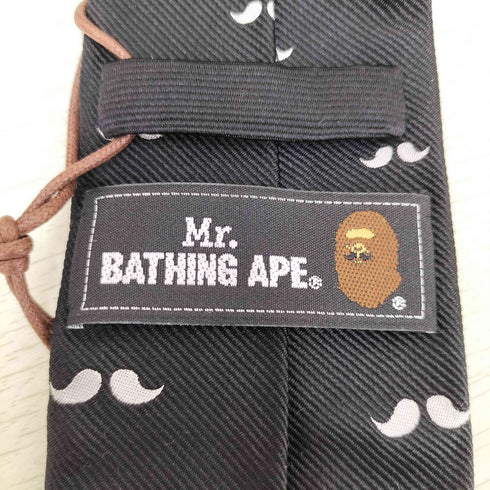 ミスターベイシングエイプ Mr. BATHING APE 総柄 シルク ネクタイ メンズ