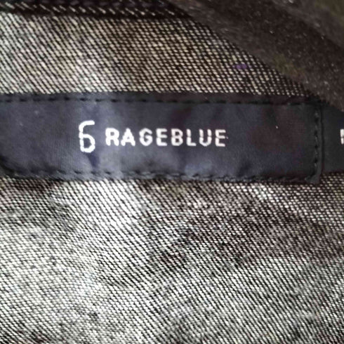レイジブルー RAGEBLUE 再構築ブラックデニムシャツ メンズ JPN:M