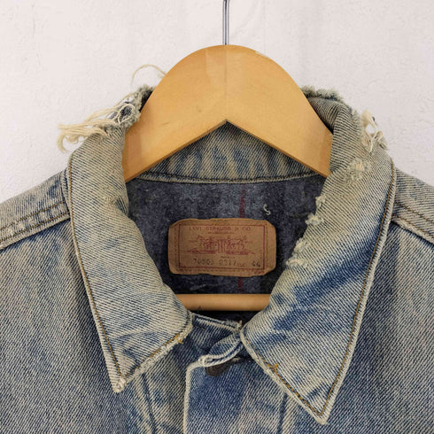 リーバイス Levis USA製 ボタン裏527刻印 裏地ブランケット 70505 0317 デニムジャケット メンズ US:44
