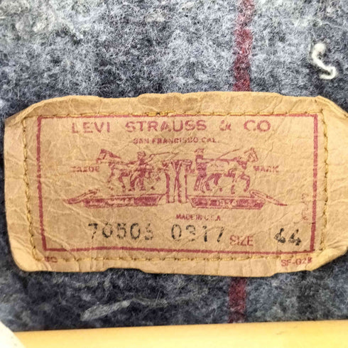 リーバイス Levis USA製 ボタン裏527刻印 裏地ブランケット 70505 0317 デニムジャケット メンズ US:44
