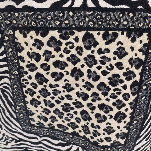 GOOD EARTH CLOTHING ゼブラ ヒョウ柄 猫目ボタン コットン ジャケット レディース import:M