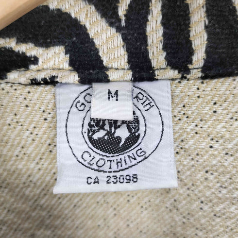 GOOD EARTH CLOTHING ゼブラ ヒョウ柄 猫目ボタン コットン ジャケット レディース import:M