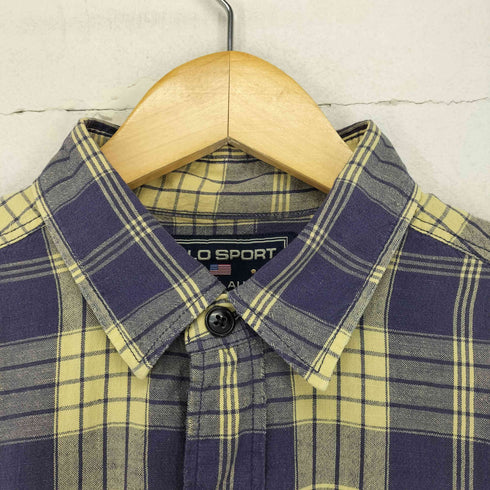 ポロスポーツラルフローレン POLO SPORT RALPH LAUREN リネン混半袖チェックシャツ メンズ JPN:L