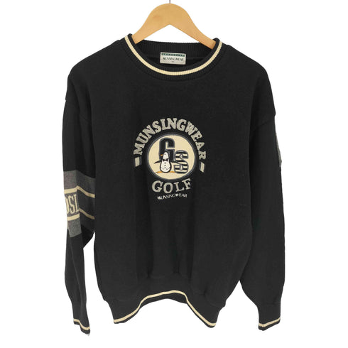 マンシングウェア GRANDSLAM MUNSINGWEAR ロゴ刺繍 袖ニット切替 プルオーバー フリース トップス メンズ MA