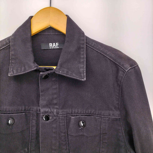 ラフバイラフシモンズ RAF BY RAF SIMONS Black Denim Jacket メンズ EUR:46