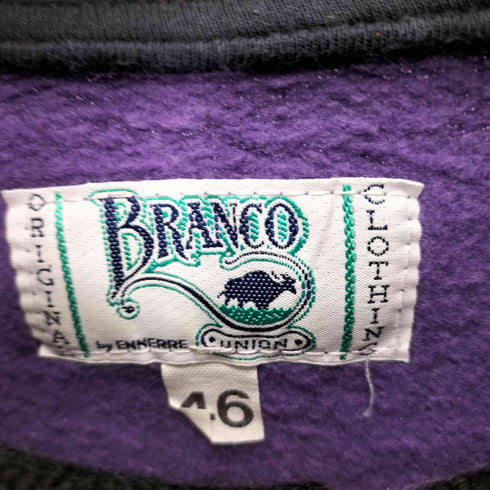 BRANCO CLOTHING ORIGINAL YALLEE CASTORES 刺繍 ニット切り替え スウェット ポロ メンズ JPN:46