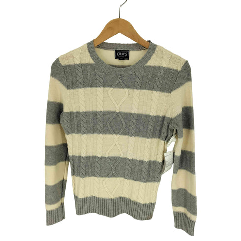 チャップス CHAPS ボーダー ローゲージ ケーブル コットン ニット レディース import:S