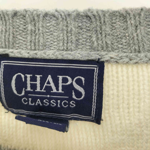 チャップス CHAPS ボーダー ローゲージ ケーブル コットン ニット レディース import:S