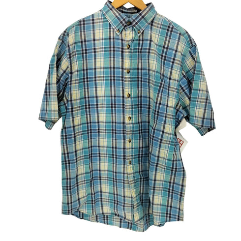 ランズエンド LANDS END 90S チェックS/S BDシャツ メンズ 15 1/2