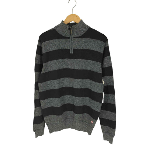 エコーアンリミテッド ECKO UNLTD ハーフジップ ボーダーニット メンズ JPN:M