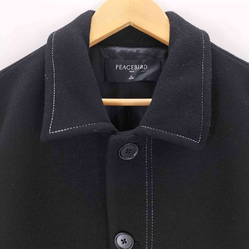 PEACEBIRD MEN ステッチデザイン ステンカラーコート メンズ JPN:XL