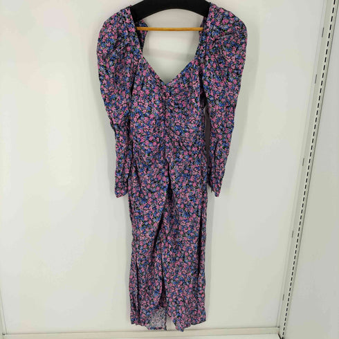 ザラ ZARA オフショルフラワーワンピース フロントギャザー レディース import:S