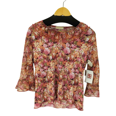 {[PICCOT 花柄シャツブラウス レディース