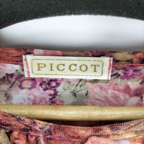 {[PICCOT 花柄シャツブラウス レディース