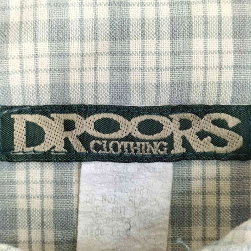 DROORS CLOTHING プルオーバー ラグラン チェックシャツ メンズ