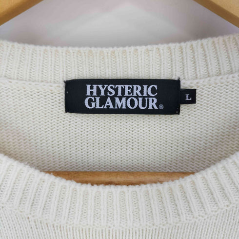 ヒステリックグラマー HYSTERIC GLAMOUR MOTEL BAR&DINING ヒスガール クルーネックコットンニット セーター メンズ JPN:L