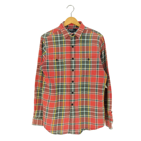 ポロバイラルフローレン Polo by RALPH LAUREN インド製 RRL OUTFITTERS コットンチェックネルシャツ メンズ import:M