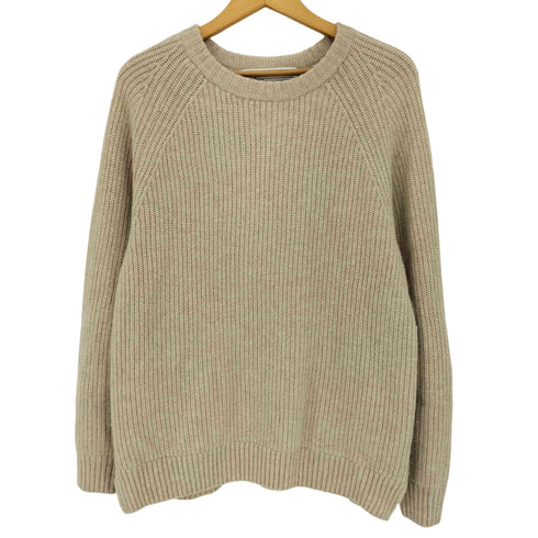 ユナイテッドアローズグリーンレーベルリラクシング UNITED ARROWS green label relaxing SC ハミルトンラム 畦 クルーネック ニット メンズ L