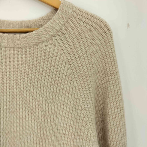 ユナイテッドアローズグリーンレーベルリラクシング UNITED ARROWS green label relaxing SC ハミルトンラム 畦 クルーネック ニット メンズ L