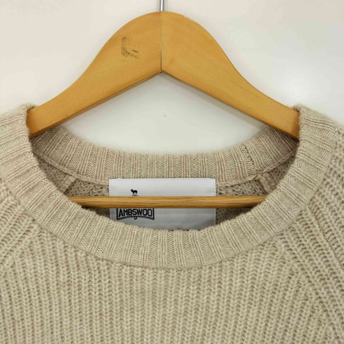 ユナイテッドアローズグリーンレーベルリラクシング UNITED ARROWS green label relaxing SC ハミルトンラム 畦 クルーネック ニット メンズ L