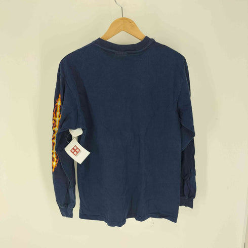 USA製 Hanesボディ 企業ロゴプリント クルーネック L/S Tシャツ メンズ import:M
