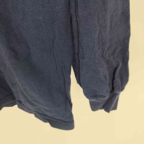 USA製 Hanesボディ 企業ロゴプリント クルーネック L/S Tシャツ メンズ import:M